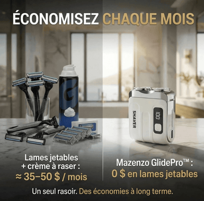 Mazenzo GlidePro™ – Rasage doux sans irritation