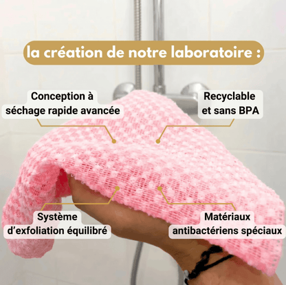 Mazenzo ExfoGlide™ – Serviette de douche exfoliante