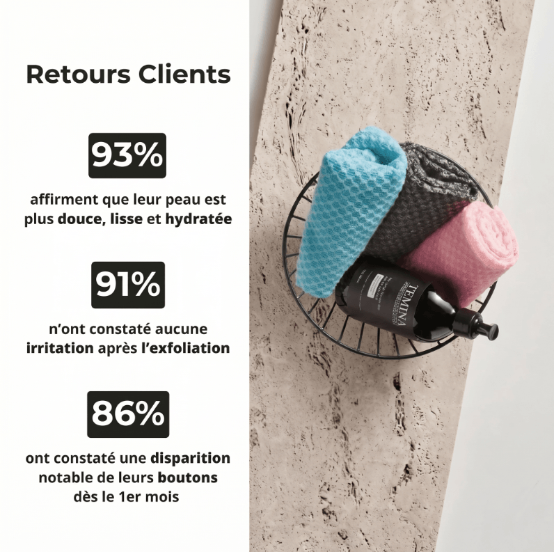 Mazenzo ExfoGlide™ – Serviette de douche exfoliante