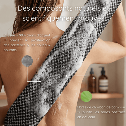 Mazenzo ExfoGlide™ – Serviette de douche exfoliante