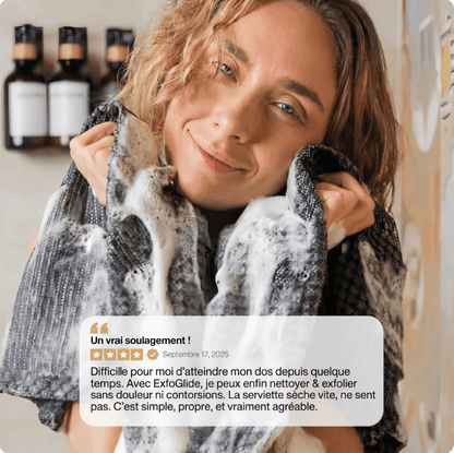 Mazenzo ExfoGlide™ – Serviette de douche exfoliante