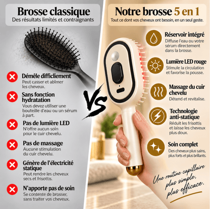Brosse Vapeur LED 5-en-1