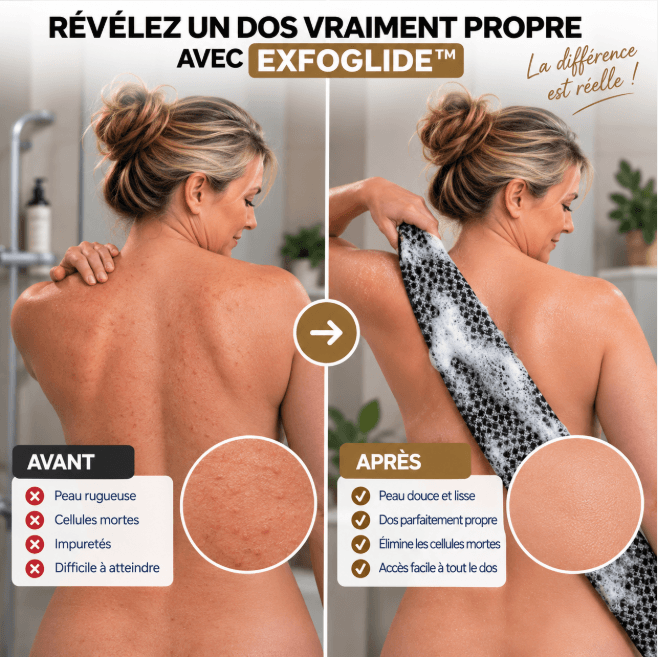 Mazenzo ExfoGlide™ – Serviette de douche exfoliante