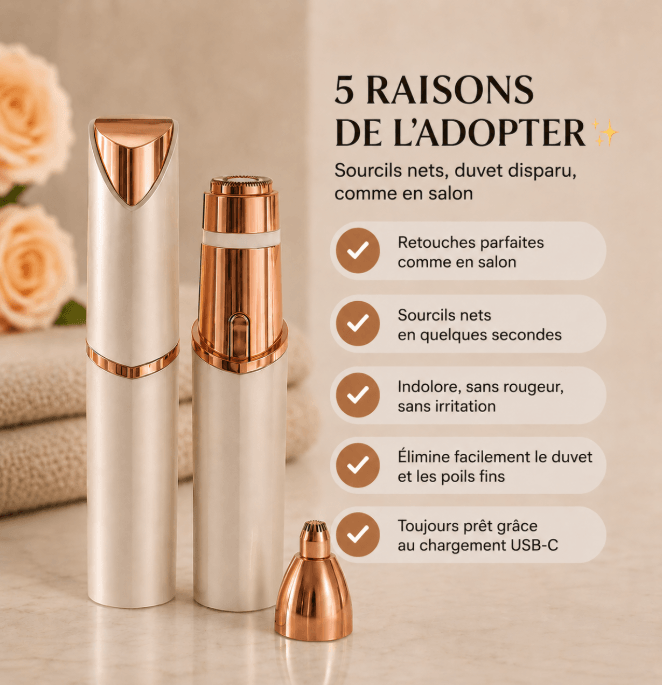 Mazenzo SilkGlide Pro™ – Épilateur visage 2-en-1