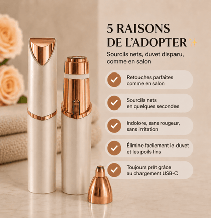 Mazenzo SilkGlide Pro™ – Épilateur visage 2-en-1