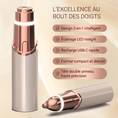 Mazenzo SilkGlide Pro™ – Épilateur visage 2-en-1