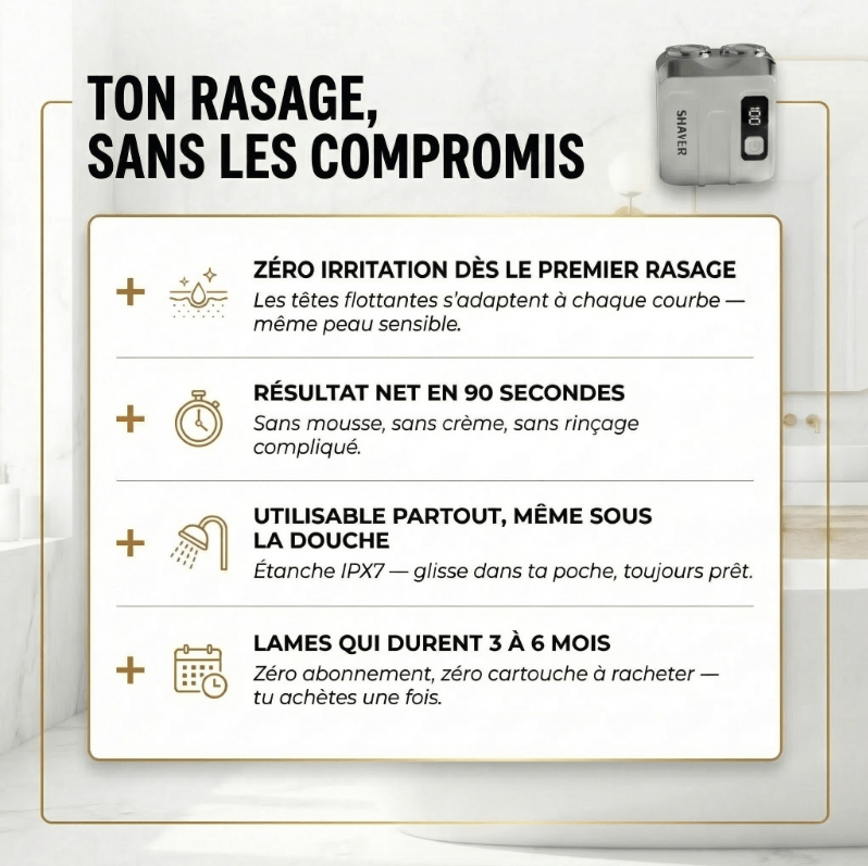 Mazenzo GlidePro™ – Rasage doux sans irritation