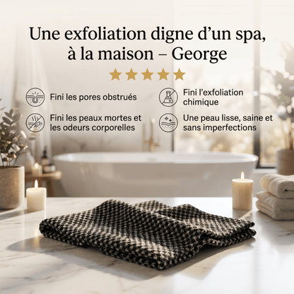 Mazenzo ExfoGlide™ – Serviette de douche exfoliante